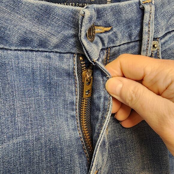 Lucky Brand Sweet Bootcut Jeans Size 10 30" Medium Wash Distressed Stretch Soft - Picture 6 of 14